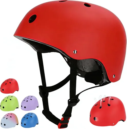 Miniatura 12 de Casco de bicicleta para niños, casco para niños y niñas de 1-3/2-4/3-5/5-8/8-14 años, ajuste ajustable y ligero, seguridad multideportiva