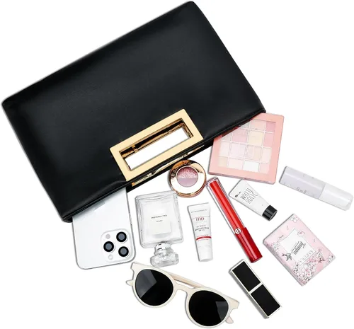 Miniatura 7 de Bolso de mano KKXIU para mujer, de cuero vegano, bolso formal de noche para eventos, para bodas, fiestas de graduación, de novia