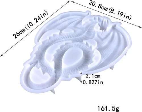 Miniatura 2 de Moldes de silicona de dragón 3D para resina epoxi, molde grande de pterosaurio, moldes de animales de dinosaurio para bricolaje de fundición