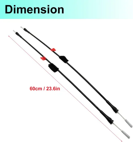 Miniatura 7 de 6L3Z-18264A01-C 6L3Z-18264A00-C Cable de liberación de la manija del pestillo inferior de la puerta trasera Cable de control para Ford F-150 F-250
