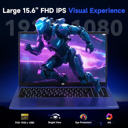 Miniatura 5 de NIMO Portátil para juegos IPS FHD de 15.6 pulgadas, AMD 8 núcleos Ryzen 7 7735HS 16GB DDR5 RAM 1TB SSD (8C/16T, Beats Ryzen 9 4900H) computadora