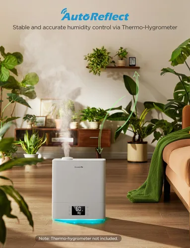 Miniatura 2 de GoveeLife Humidificadores Inteligentes para Dormitorio Habitación Grande, Humidificador de Aire WiFi de Niebla Fría de Llenado Superior de 6L, Modo