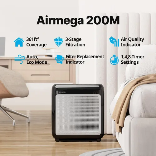 Miniatura 2 de Purificadores de aire COWAY para el hogar hasta 1,748 pies², filtro True HEPA para humo, alergias, caspa de mascotas, olor, monitor de calidad
