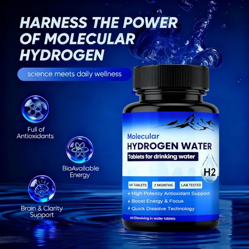 Miniatura 5 de Tabletas de agua de hidrógeno molecular Pastillas de magnesio H2 Suplemento de hidrógeno para hidratación y equilibrio de electrolitos Apoya