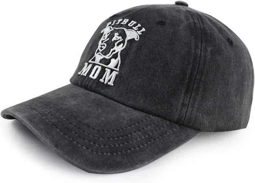 Miniatura 2 de Kamaple Proud Pitbull Mom Hipster - Gorra de béisbol ajustable para mujer, unisex