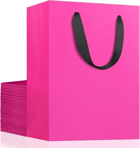 Miniatura 40 de EUSOAR Bolsas de compras de papel con asas, paquete de 25 bolsas pequeñas de papel kraft de 5.9 x 2.3 x 7.8 pulgadas, bolsa de mercancía
