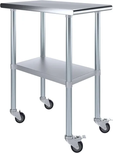 Miniatura 37 de Mesa de trabajo de acero inoxidable, mesa de metal