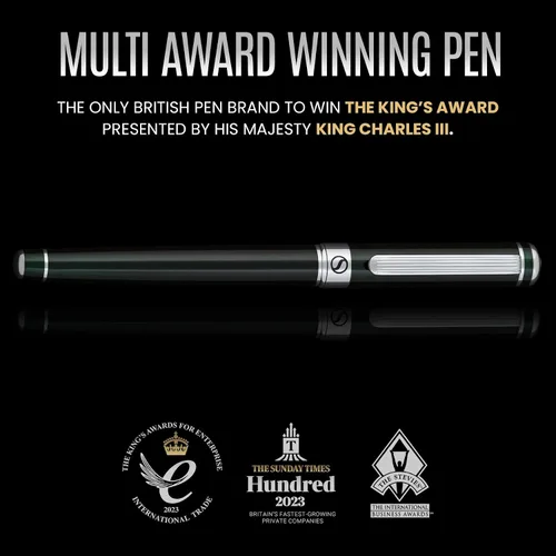 Miniatura 9 de Scriveiner – Bolígrafo roller color verde y negro, con acabado cromado y repuesto de tinta Schmidt, elegante opción de regalo para hombres y 15. Muy