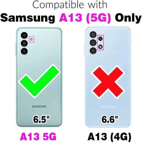 Miniatura 2 de Asuwish Funda de teléfono para Samsung Galaxy A13 5G, a prueba de golpes, protección de cuerpo completo, resistente, híbrida, de doble capa