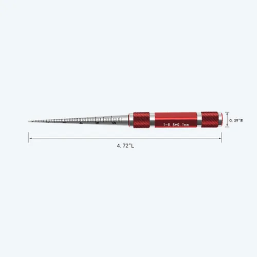 Miniatura 5 de Regla cónica de agujero, calibre de pinza, calibre de apertura cónica de amplia aplicación, medición de agujero redondo, probador de apertura