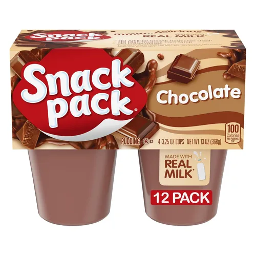 Miniatura 13 de Snack Pack Tazas de pudín con sabor a pastel de crema de plátano, 3.25 onzas, 4 unidades (paquete de 12)