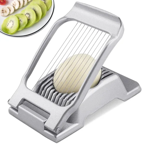 Miniatura 9 de Cortador de Huevos, Cortador de Huevos BIBURY para Huevos Duros, Cortador de Huevos de Alta Resistencia para Huevo, Fresa, Seta, Fruta Suave, Negro