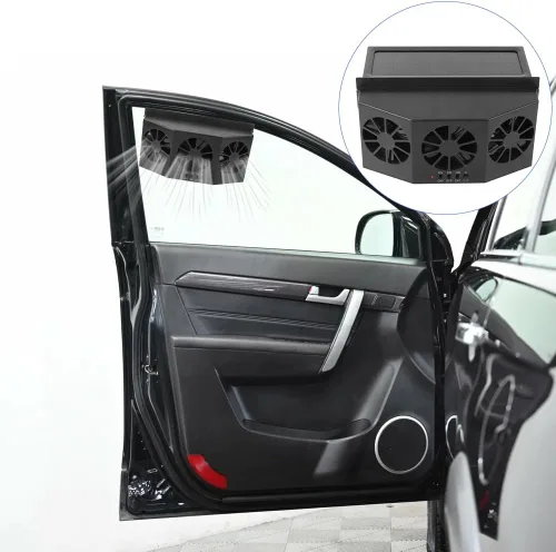 Miniatura 3 de Tiiyee Ventilador de ventilación de automóvil, enfriador portátil con energía solar, ventilador de ventana, ventilador de escape de automóvil