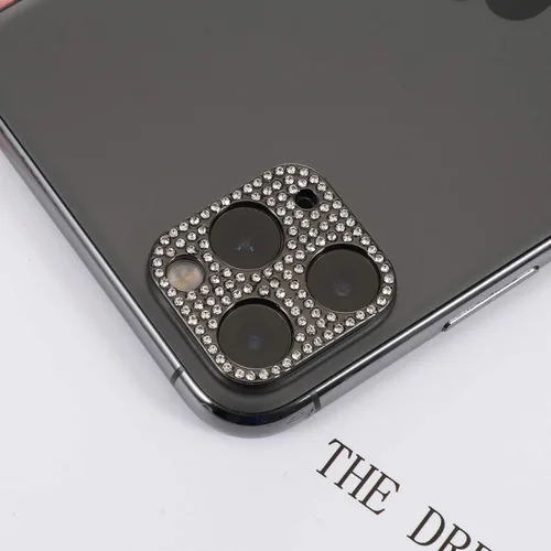 Miniatura 3 de Protector de lente brillante para iPhone 12 Pro Max, cubierta de cámara con purpurina 3D, diamantes de imitación, puntos brillantes, decoración