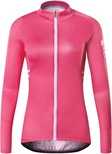 Miniatura 6 de Santic Maillot de ciclismo para mujer, manga larga, camisas de bicicleta, chaqueta de bicicleta con bolsillos