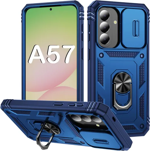 Miniatura 92 de PASNEW Funda para Samsung Galaxy A54, Soporte Metálico y Cubierta Deslizante para Cámara, Militar Multicapa Resistente de Cuerpo Completo a Prueba