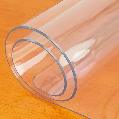 Miniatura 4 de Protector de mesa transparente de PVC resistente de 0.118 pulgadas (0.118 in), rectangular, transparente, impermeable, para mesa de comedor, mesa