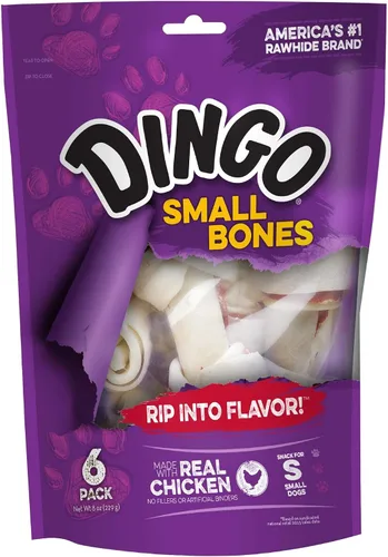 Miniatura 6 de Dingo Huesos medianos premium, cuero crudo para perros, hechos con pollo real