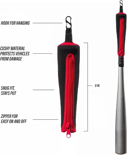 Miniatura 5 de Funda para mango, funda para bate de béisbol que protege el agarre del vehículo y del bate, guantes de bateo y compañero de casco con gancho