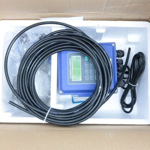 Miniatura 5 de Medidor de flujo ultrasónico con tarjeta SD DN50 ~ 27.559 in, transductor de abrazadera de alta temperatura TM-1-HT