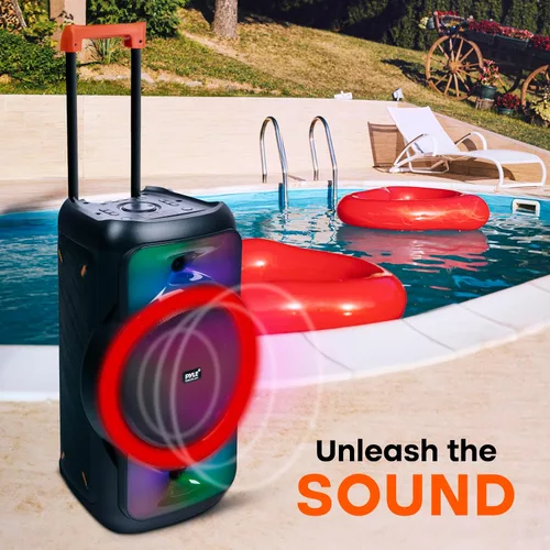 Miniatura 7 de Pyle Audio Gran Altavoz de Fiesta Bluetooth - Gran Altavoz Bluetooth con Sistema Estéreo Inalámbrico Verdadero - Disfruta de Bajos Potentes y Aguda