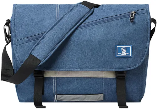 Miniatura 9 de OIWAS Bolsa tipo mensajero para hombre, 15.6 pulgadas, para laptop, bolsa cruzada para hombre, maletín para computadora, grande, trabajo, viajes