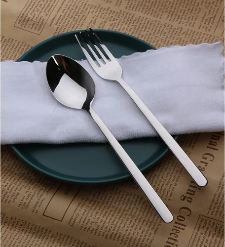 Miniatura 7 de KINGSTONE Juego de 12 tenedores de acero inoxidable 18/10 de 8 pulgadas, tenedores de mesa para el hogar, cocina y restaurante, aptos