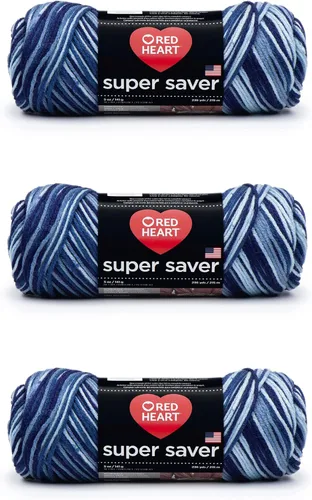 Miniatura 22 de Red Heart Hilo Super Saver, paquete de 3, estampado artístico, 3 unidades Estampado De Artista