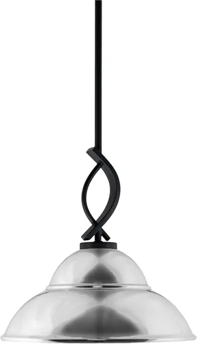 Miniatura 21 de Toltec Lighting Cavella Stem Colgado Mini colgante, acabado grafito, vidrio de muselina blanca de 4 pulgadas