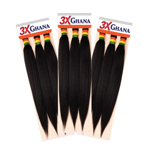 Miniatura 17 de REALISTIC - Paquete múltiple. Trenzas preestiradas X-Pression 3X Ghana de 60 pulgadas 100% Kanekalon Fácil de trenzar, sin nudos, alimentación