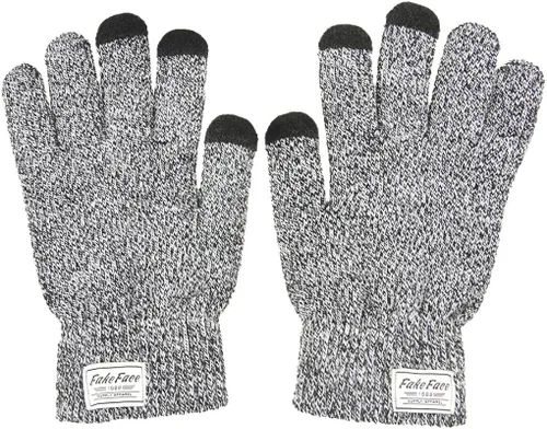 FakeFace Guantes unisex para pantalla táctil, guantes de punto de lana cálidos, guantes de texto al aire libre, para esquí, ciclismo, regalo de