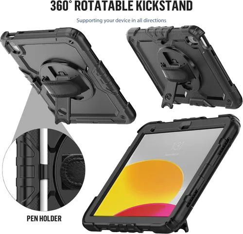 Miniatura 6 de Sibeitu Funda resistente para iPad (A16) de 11ª/10ª generación para el trabajo de 10.9 pulgadas 2025/2022 con protector de pantalla, protección