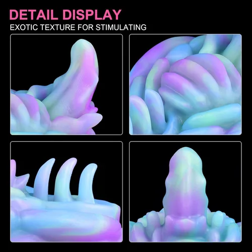 Miniatura 2 de Monster Dildo Grinder - Juguete sexual para mujeres, pequeño consolador de fantasía alienígena con almohadilla de fricción, estimulador