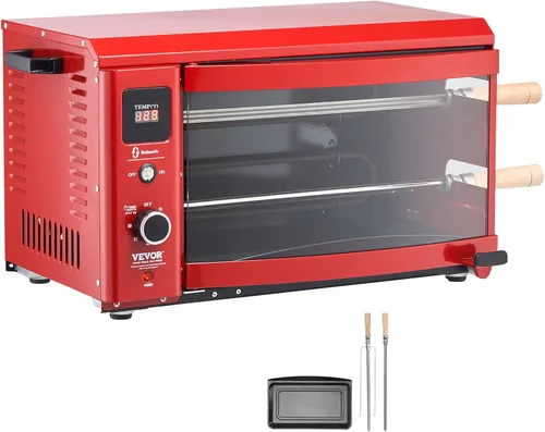 Miniatura 9 de VEVOR Shawarma Grill Máquina - 2 Cuerda Capacidad Barbacoa Pollo Shawarma Cocinador Eléctrico Asador Gyro Rotisserie Horno Doner Kebab Grill