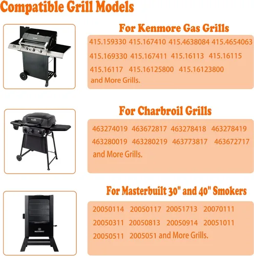 Miniatura 5 de Bandeja de grasa para parrilla con clip para Char-Broil y Kenmore Bandeja de grasa para parrilla al aire libre, recolector de grasa para parrillas