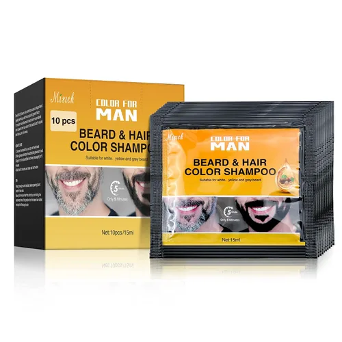 Miniatura 7 de Tinte para barba para hombres, colorante de barba para hombres, tinte negro para bigote y barba para hombres, 3 piezas de tinte de barba para hombre