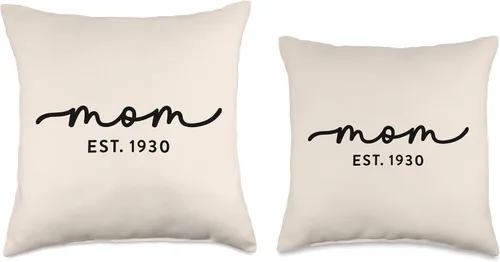 Miniatura 3 de Mom Est 1930 Custom Mom Personalized Mother’s Day Customized Throw Pillow
