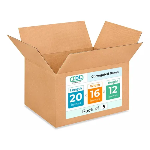 Miniatura 193 de IDL Packaging Paquete de 5 cajas de envío altas de 8 x 8 x 48 pulgadas, extra resistentes de 200 libras frente a caja regular, cajas de mudanza