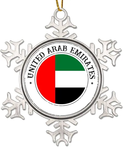 Miniatura 12 de Bandera de Argelia, adorno de Navidad para niños, bandera nacional, silueta de Argelia, decoración de Navidad, copo de nieve, adorno de metal