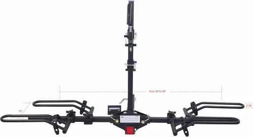 Miniatura 2 de MaxxHaul Soporte de plataforma para 2 bicicletas, solo receptor de 2 pulgadas, capacidad de 75 libras, compatible con bicicletas eléctricas