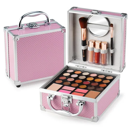 Miniatura 13 de Color Nymph Kit de maquillaje para principiantes para adolescentes con estuche de tren pequeño para cosméticos incluido, paleta de 24 sombras