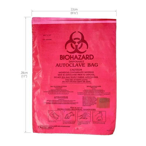 Miniatura 3 de SP Bel-Art 131660001 - Bolsas de riesgo biológico para bancos, 0.001 in de grosor, capacidad de 0.43 galones, polietileno rojo (paquete de 1000)