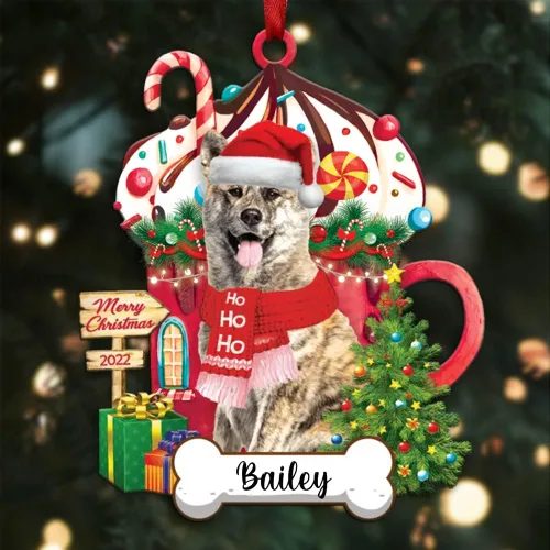 Miniatura 18 de Amantes de los perros de Navidad – Navidad de perros disponibles para muchos perros Shi Tzu – Adorno con forma personalizada, adorno de Navidad
