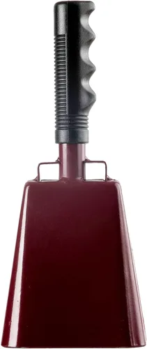 Miniatura 13 de Campana de vaca de acero con mango, campana de animación y ruidos fuertes, campanas de mano para eventos deportivos, juegos de fútbol, campana