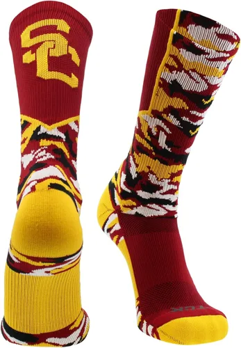 Miniatura 15 de TCK NCAA Woodland Camo Crew Socks – Officially Licensed Collegiate Fan Gear – Durable Cushioned Moisture Wicking Socks