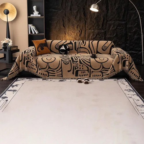 Miniatura 295 de VClife Fundas de sofá bohemio de felpilla para sofá seccional, fundas de sofá suaves y antideslizantes para sofá de 2 cojines, protector de muebles