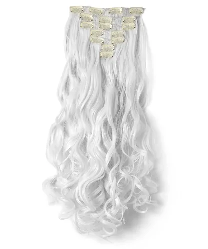 Miniatura 19 de OneDor® Extensiones de cabello sintético rizado de 20 pulgadas, 7 unidades, 4.53 oz (#99J rojo vino)