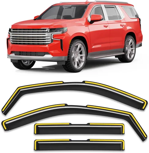 Miniatura 24 de Protectores de lluvia en canal para Ford F250-F550 1999-2016 Super Duty SuperCrew Protector de lluvia de ventana, deflectores de ventana extra