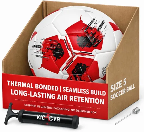 Miniatura 10 de Balón de fútbol profesional tamaño 4 y 5 – Pelota de entrenamiento y partido sin costuras para jóvenes, niños y adultos, piel sintética impermeable