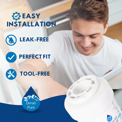 Miniatura 6 de Paquete de 3 filtros de agua de repuesto para refrigerador General Electric PFSS6PKXASS - Compatible con cartucho de filtro de agua de refrigerador